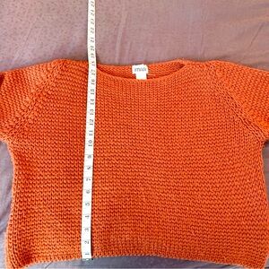 Orange Angora Wool Sweater, Size Large